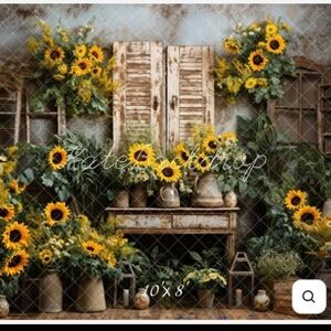 Beautiful Sunflower Backdrop For Photo Shoots